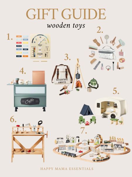 Gift Guide for kids | wooden Montessori style todays, plastic-free toys. Gift guide for babies toddlers and little girls little boys 

#LTKHoliday #LTKbaby #LTKGiftGuide