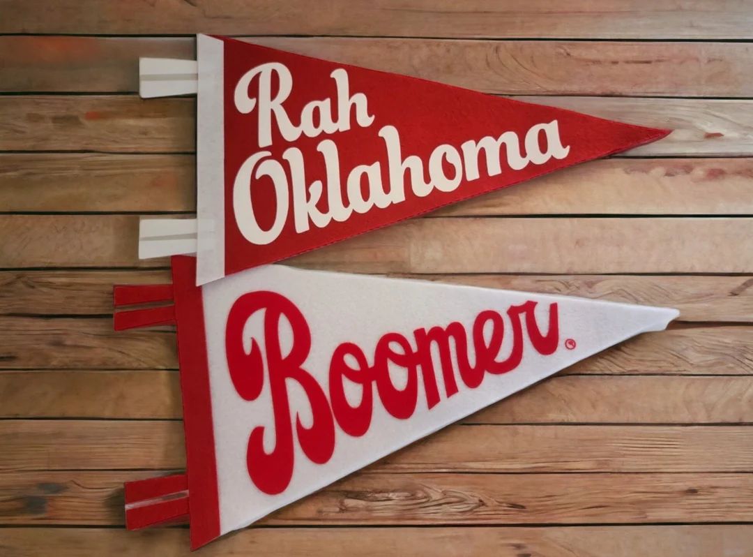 Customizable OU Sooners Felt Pennants | University of Oklahoma | Boomer Sooner | Officially Licen... | Etsy (US)