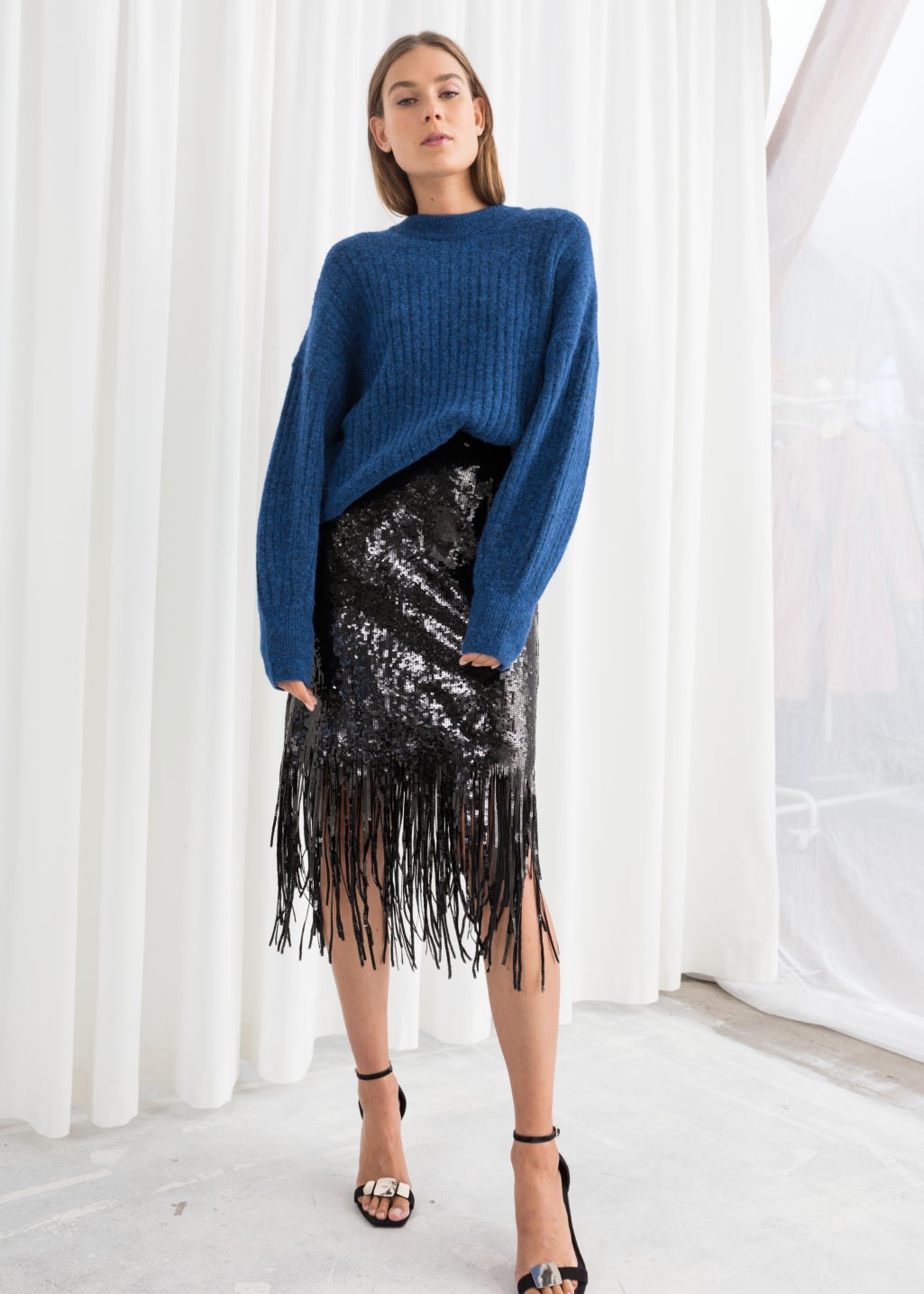 Sequin Fringe Pencil Skirt | & Other Stories (EU + UK)