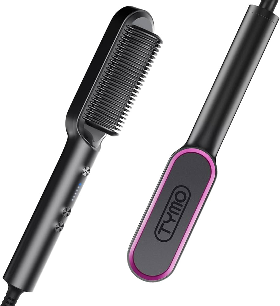 Hair Straightener Brush, TYMO Ring Hair Straightener Comb Straightening Brush for Women with 5 Te... | Amazon (US)