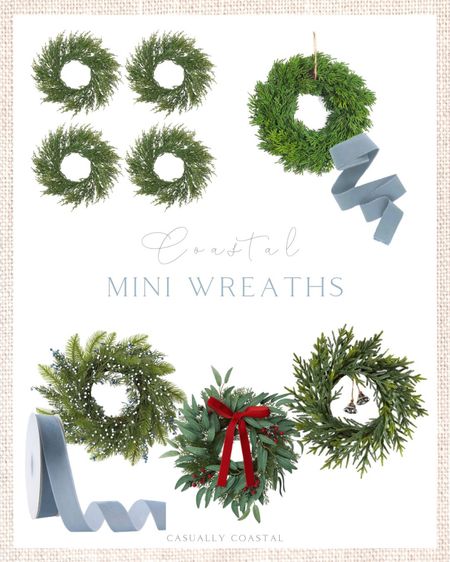 I love using mini wreaths to add holiday touches around the house! These look beautiful affixed to the back of a stool, dining chair, windows and over mirrors!
-
home decor, decor under 50, home decor under $50, christmas decor under $50, coastal decor, beach house decor, beach decor, beach style, coastal home, coastal home decor, coastal decorating, coastal interiors, coastal house decor, home accessories decor, coastal accessories, beach style, natural home decor, natural home decor, classic christmas decor, neutral christmas decor, coastal holiday decor, target holiday decor, target christmas decor, small christmas wreaths, small wreaths, mini wreaths, wreaths for bar stools, wreaths for stools, wreaths for windows, window wreaths, wreaths for dining chairs, target wreaths, amazon wreaths, amazon christmas decor, ribbon for wreaths, blue ribbon, christmas ribbon

#LTKHoliday #LTKunder50 #LTKhome