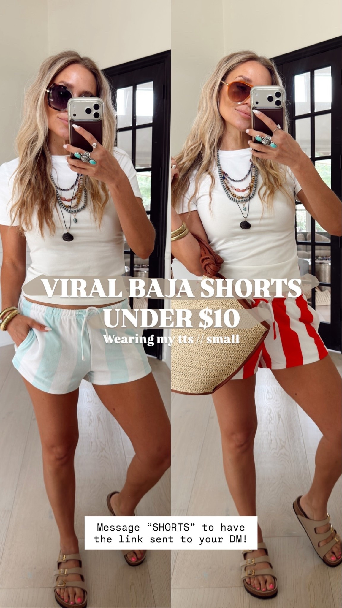 VIRAL BAJA SHORTS UNDER $10❣️wear as an outfit or they make the perfect swim coverup! 

Wearing my tts // small

5’5” // 120 lb

#LTKootd #LTKSwim #LTKdayinmylife