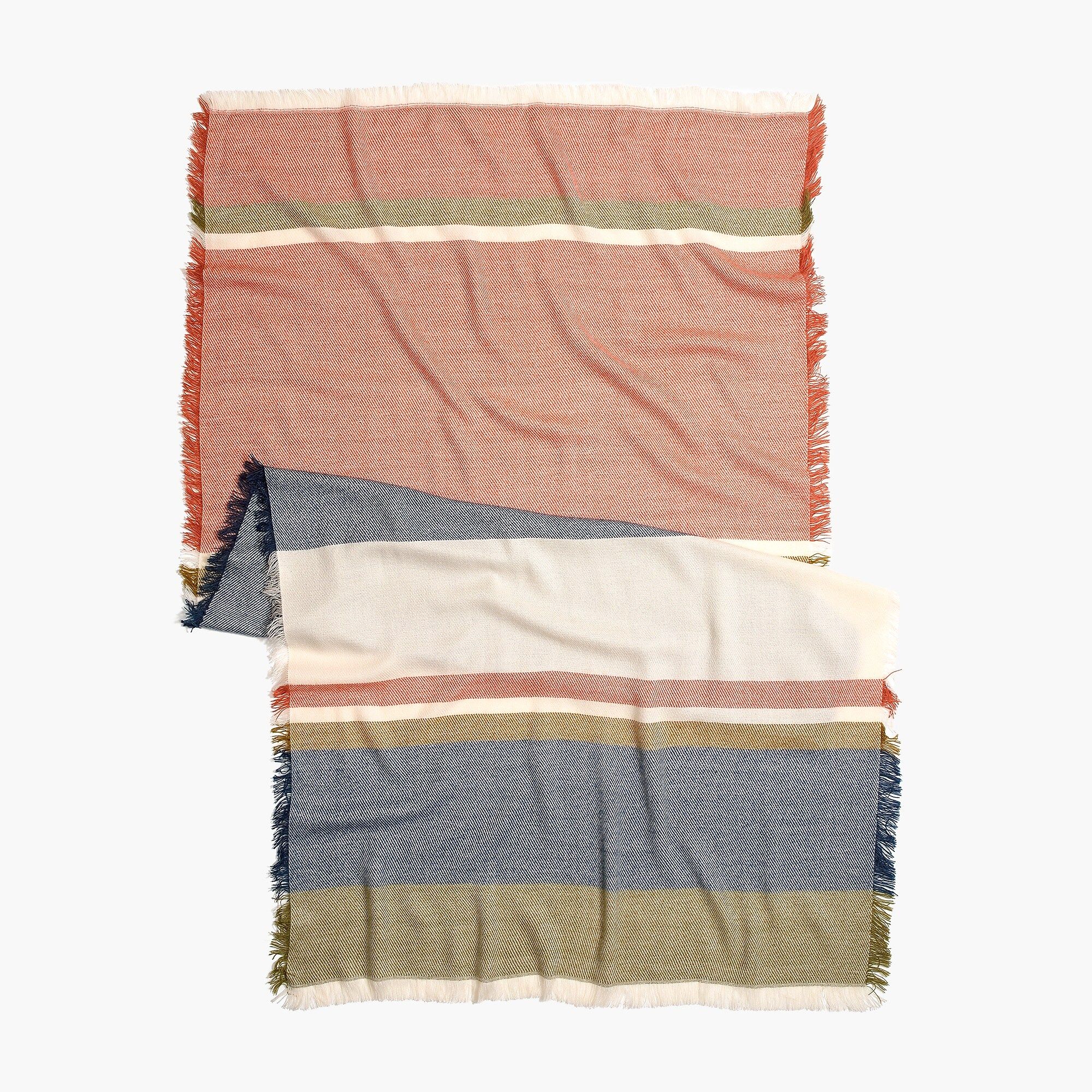 Raw edge colorblock scarf | J.Crew Factory