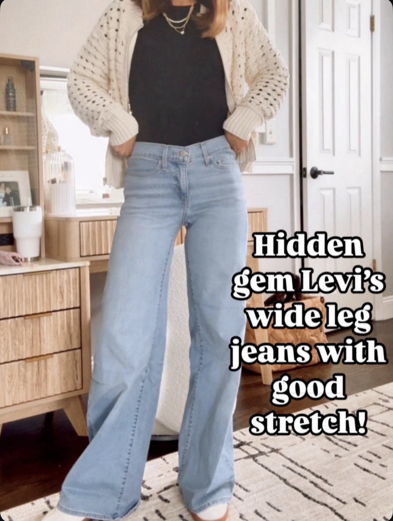 Hidden gem Levi’s wide-leg jeans with GOOD stretch 🙌 🔗⬇️

#LTKFindsUnder100 #LTKootd #LTKOver40