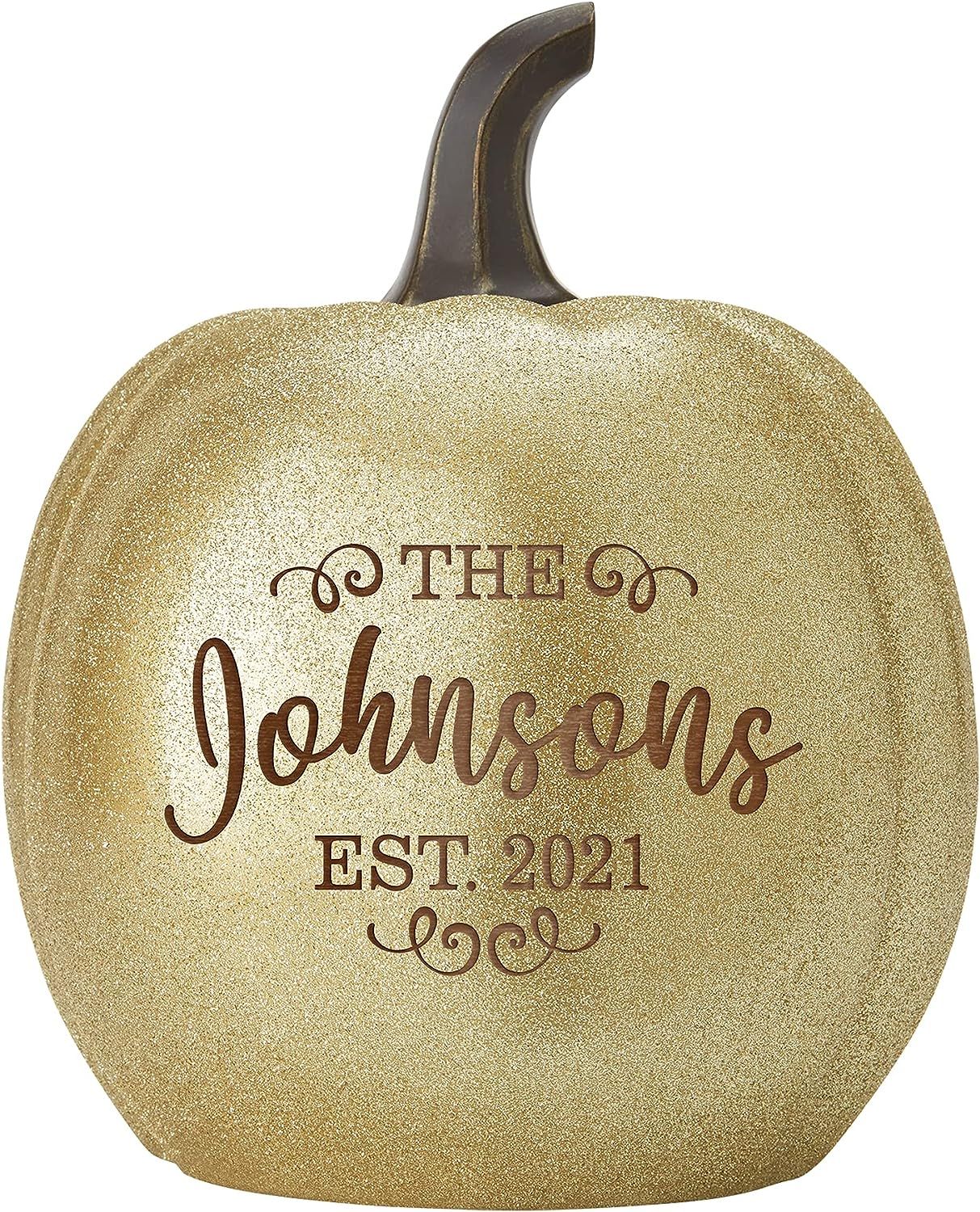 Let's Make Memories Personalized Light Up Pumpkin - Family Name Jack-O-Lantern Halloween Décor -... | Amazon (US)