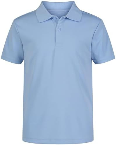 Nautica Boys' School Uniform Short Sleeve Polo Shirt, Button Closure, Moisture Wicking Performanc... | Amazon (US)