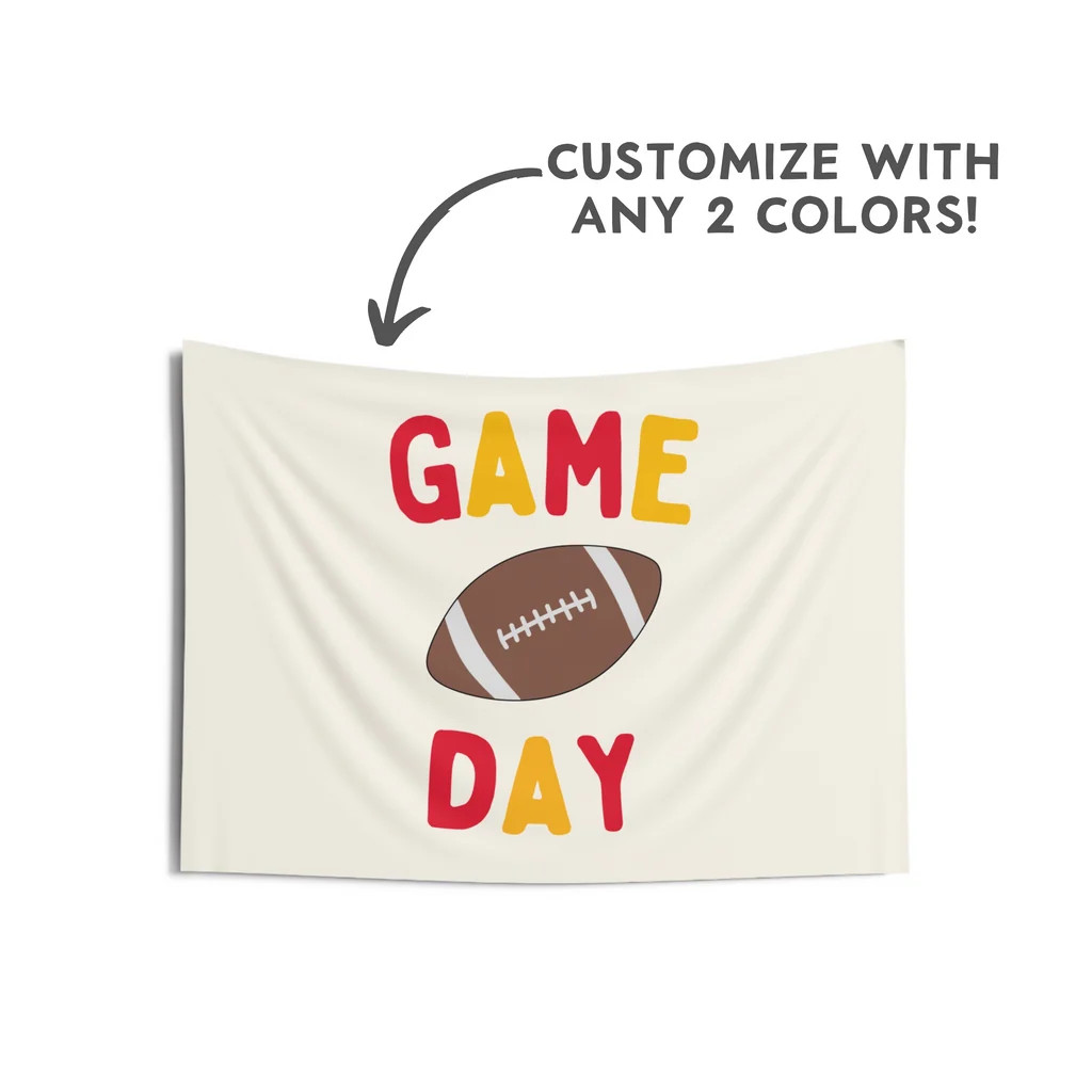 Football Game Day Banner - Personalizable Colors | The Little Lemons Company