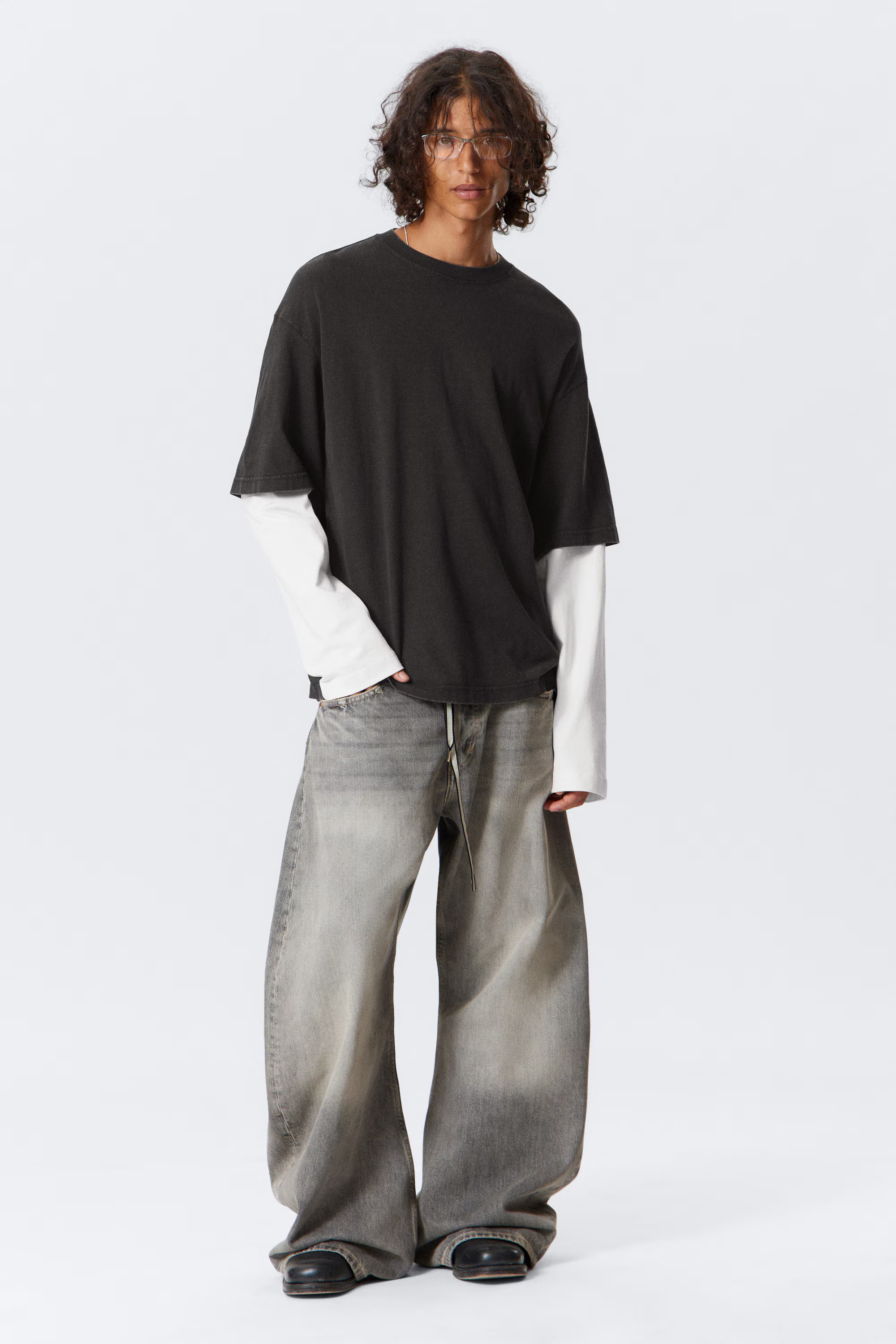 Double-Layered Cotton T-shirt | Weekday