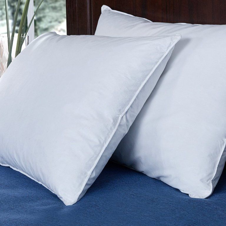 Puredown Down and Feather Bed Pillow, White, Set of 2, Standard/Queen Size | Walmart (US)