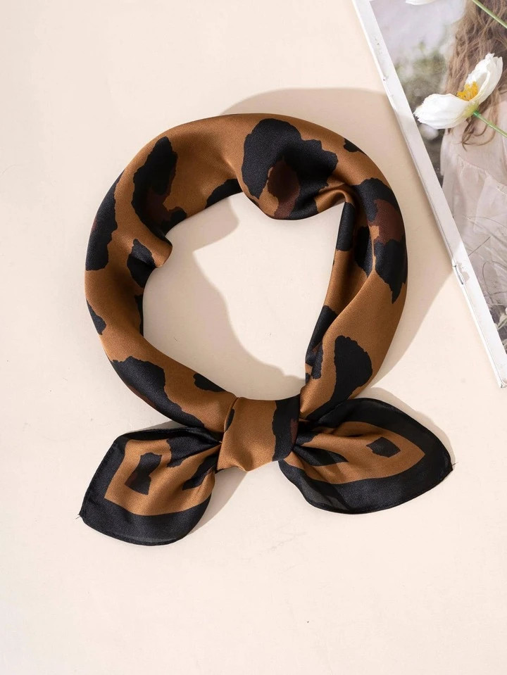 1pc Imitation Silk Printed Square Scarf, Headband, Hair Accessory (Multi-Functional) Suitable For... | SHEIN