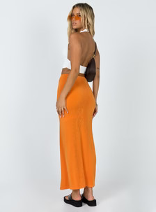 Harriette Maxi Skirt Orange | Princess Polly US