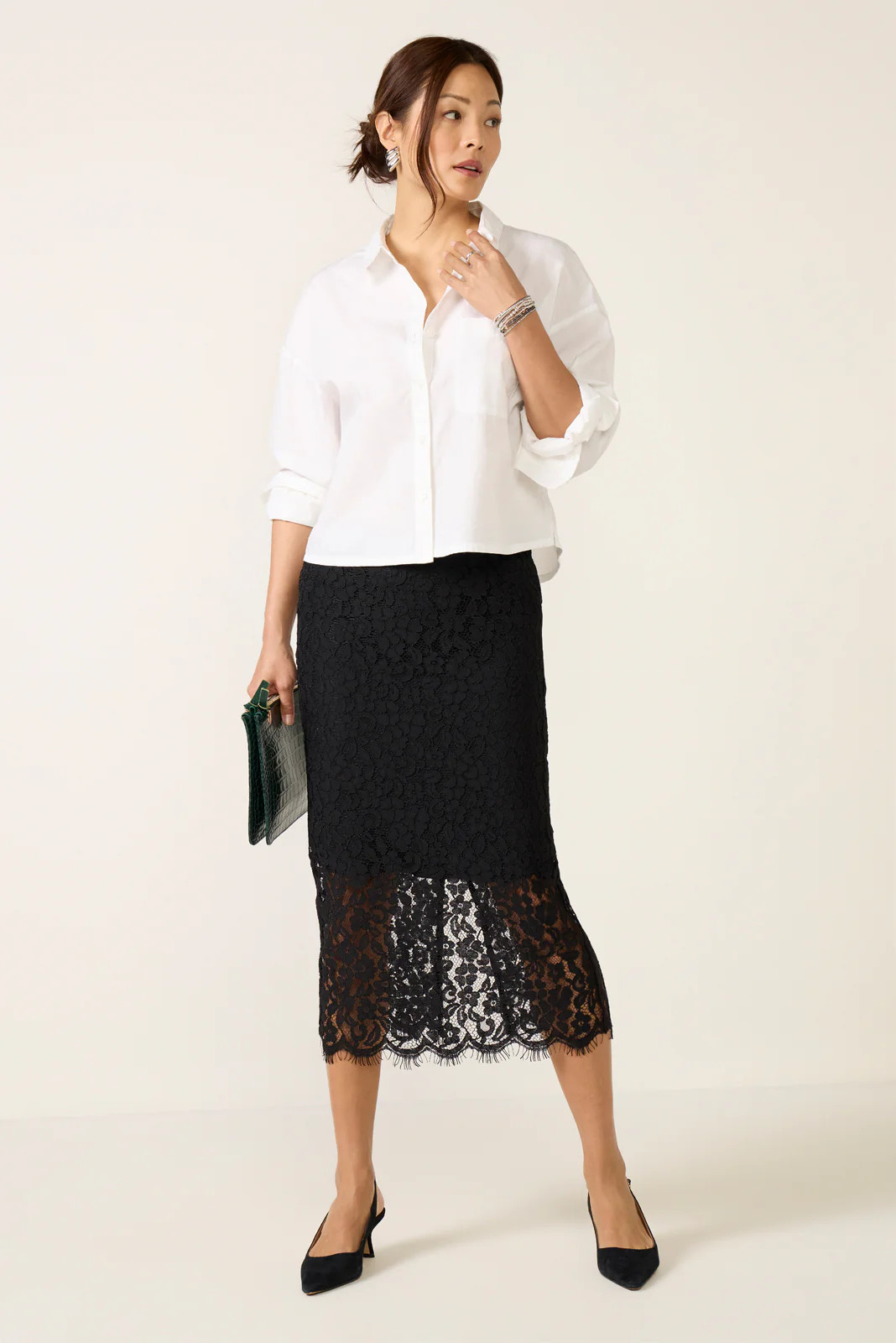 Lace Midi Skirt | Evereve