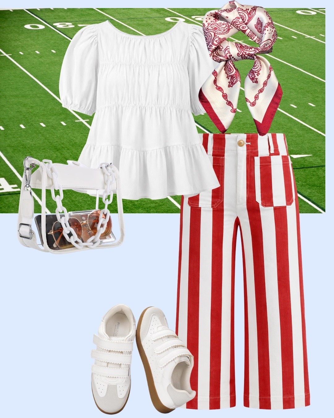 Score big with this stylish outfit, perfect for game day!

#LTKootd #LTKdayinmylife #LTKgrwm