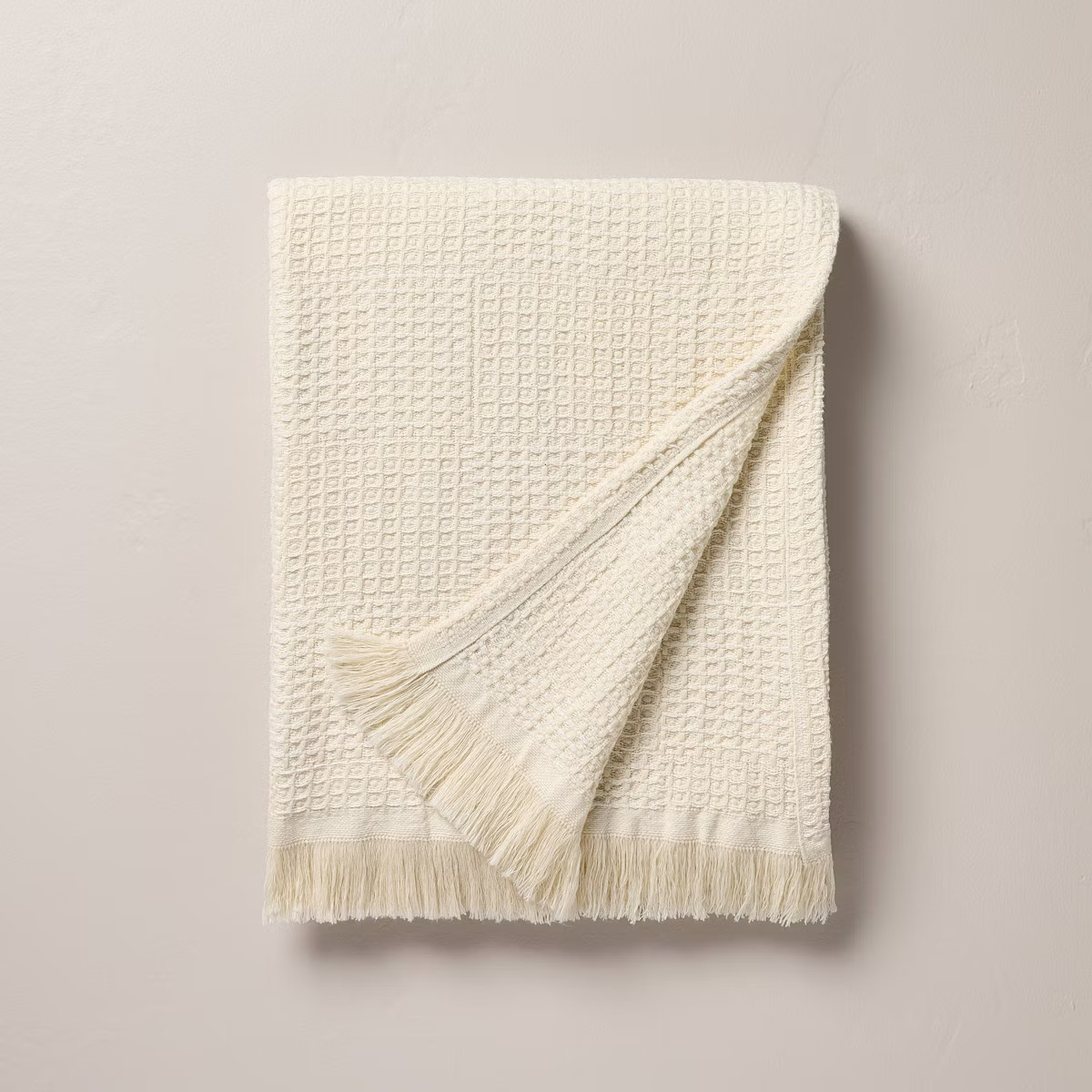 Checkered Knit Throw Blanket Sour Cream - Hearth & Hand™ with Magnolia | Target