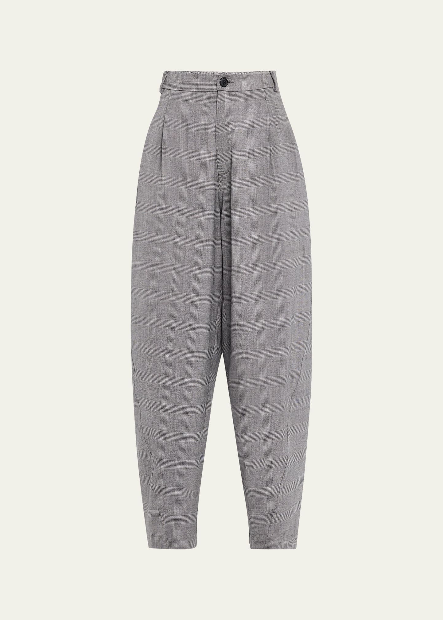 DARKPARK Phebe Check Wool Wide-Leg Pants | Bergdorf Goodman