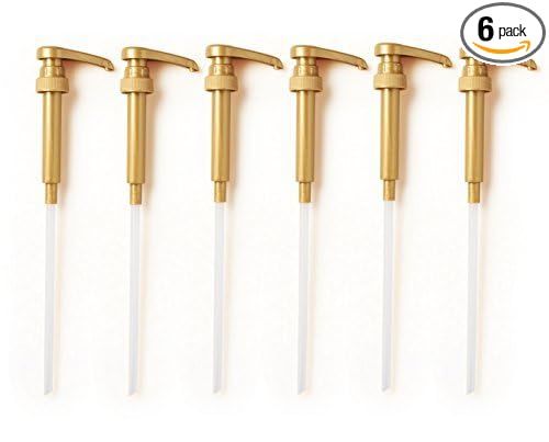 Premium Gold Syrup Pumps Set Of 6 | Fits 750ml Bottles | Ideal For Coffee Syrups, Snow Cones, Fla... | Amazon (US)