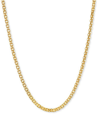 18" Bismark Link Chain Necklace (1-1/2mm) in 14k Gold | Macy's