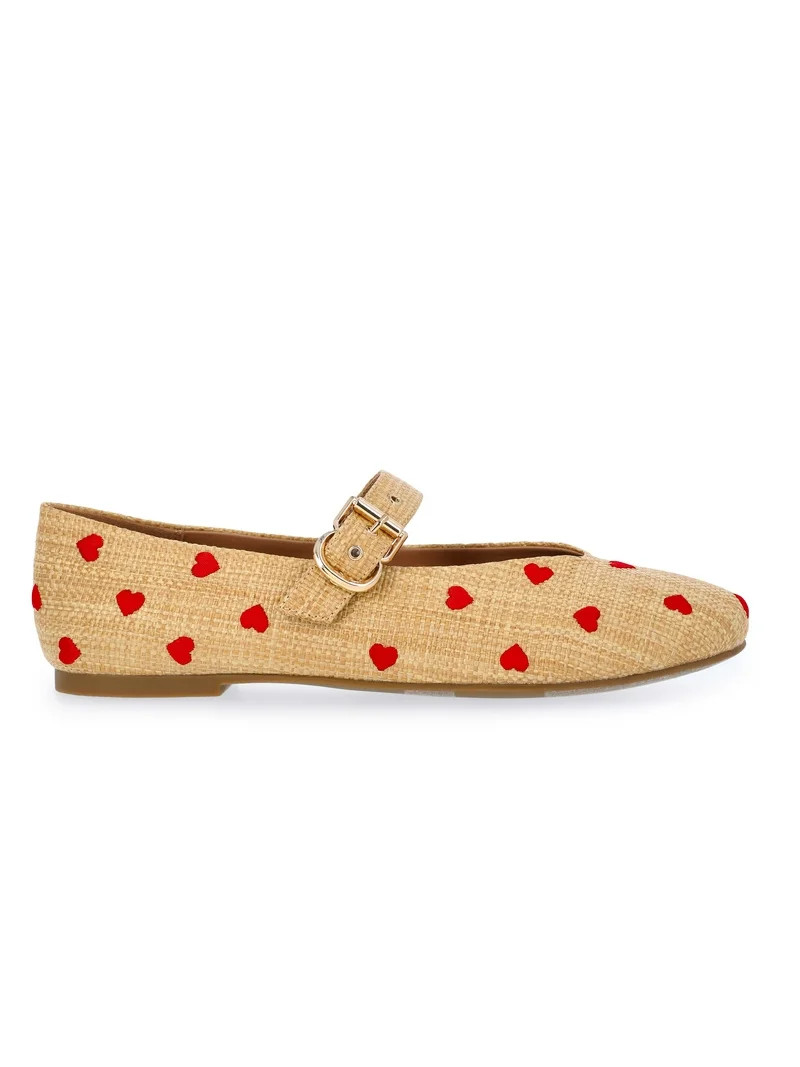 Free Assembly Women's Heart Mary Jane Ballet Flats | Walmart (US)