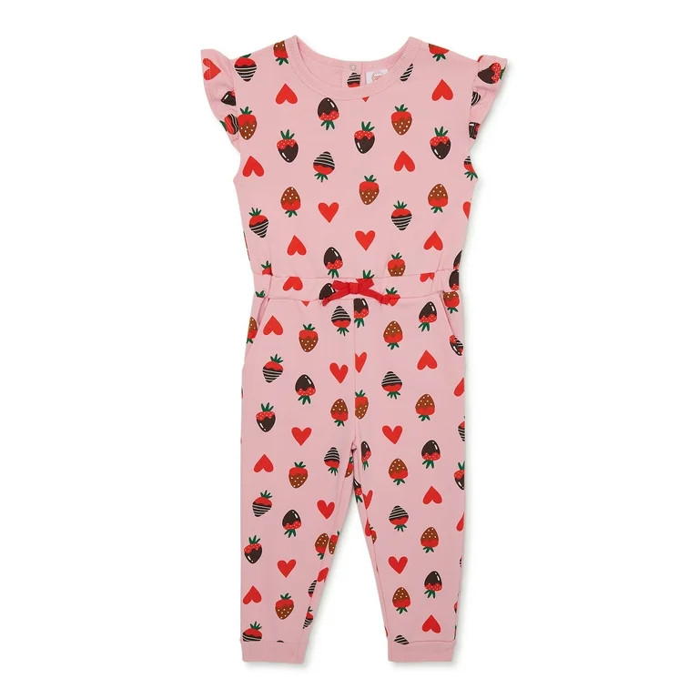 Wonder Nation Toddler Girl Valentine Romper, Sizes 2T-5T | Walmart (US)