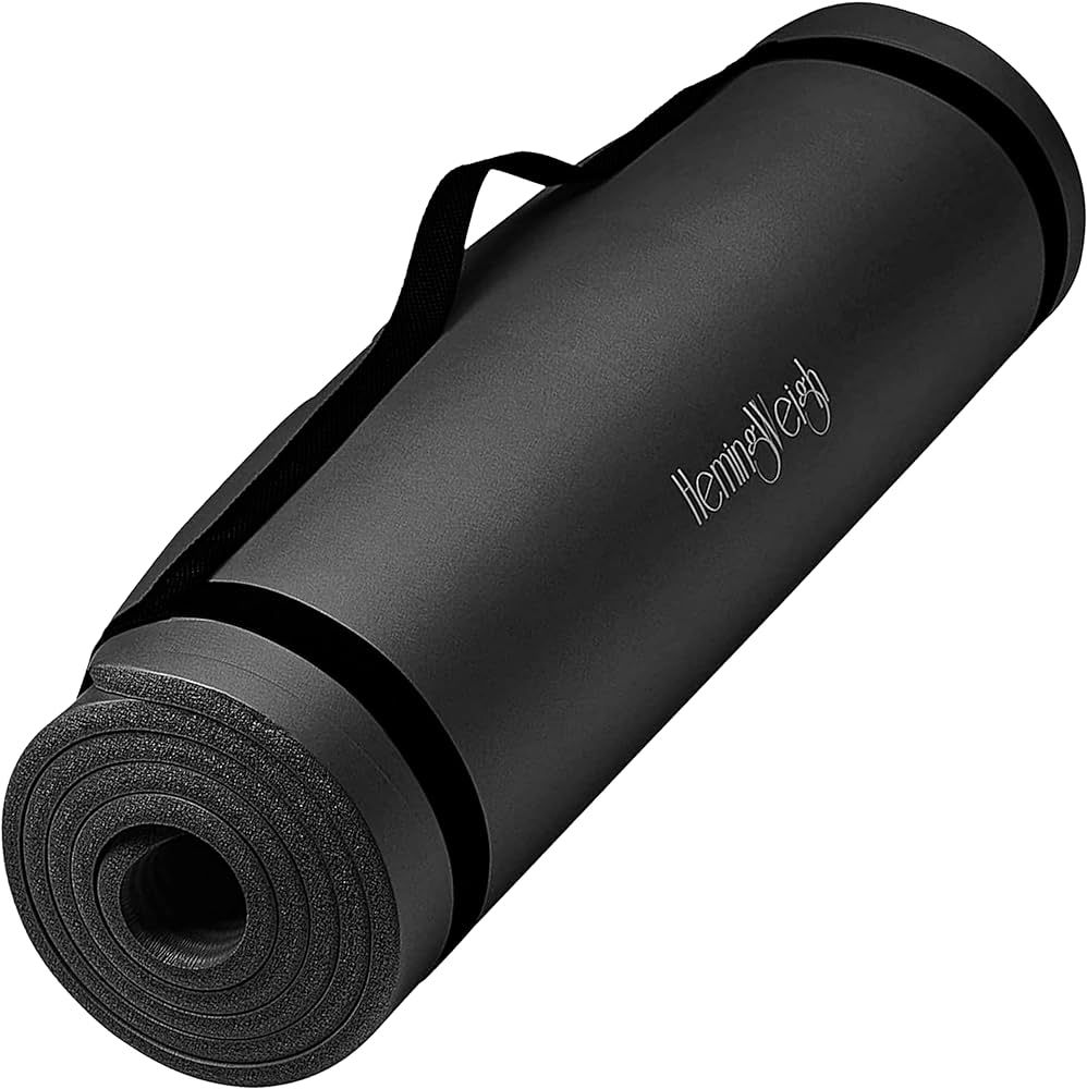 HemingWeigh Extra Thick Yoga Mat for Women and Men With Strap, 72x23 in Large Non-slip Exercise M... | Amazon (US)