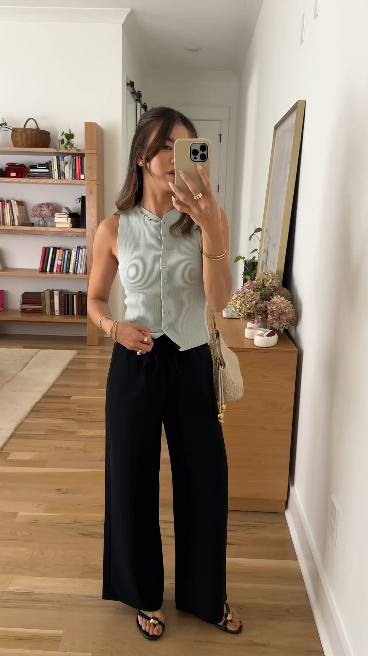 I love that these @Aritzia pants come in a wrinkle resistant fabric for easy wear!

Sizing info:
-Aritzia Lodge Pants Crepette (Size 2XS Short in Black 
-Aritzia Croquet Sweater Vest (Size XS in Agave Green)
- Madewell The Mila Organic Hardware Thong Slide Sandal - Black

Petite style, petite fashion, mom outfit, mom style, petite pants, petite outfit ideas, petite outfits, best pants for petite, petite trouser, spring style, spring outfits, beach outfits, vacation outfits, summer outfits, Summer style, summer trends, workwear outfit, work trouser, aritzia pants, aritzia trouser

#LTKootd #LTKSeasonal #LTKPetite