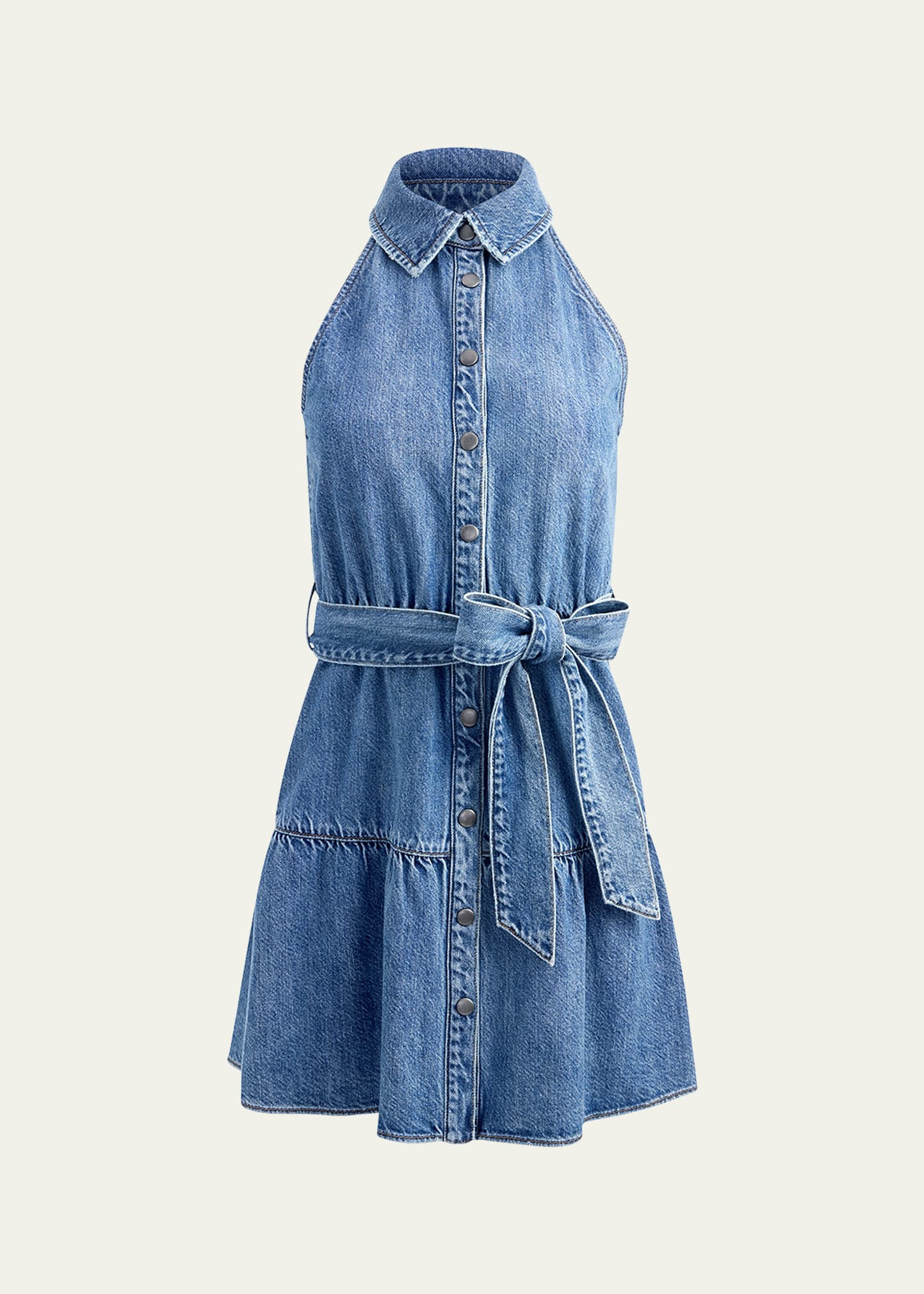 Alice + Olivia Miranda Sleeveless Denim Mini Dress | Bergdorf Goodman