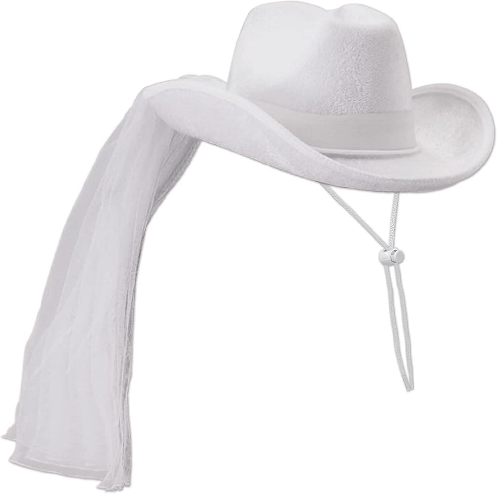 Beistle Western Bride’s Cowboy Hat & Veil | Amazon (US)