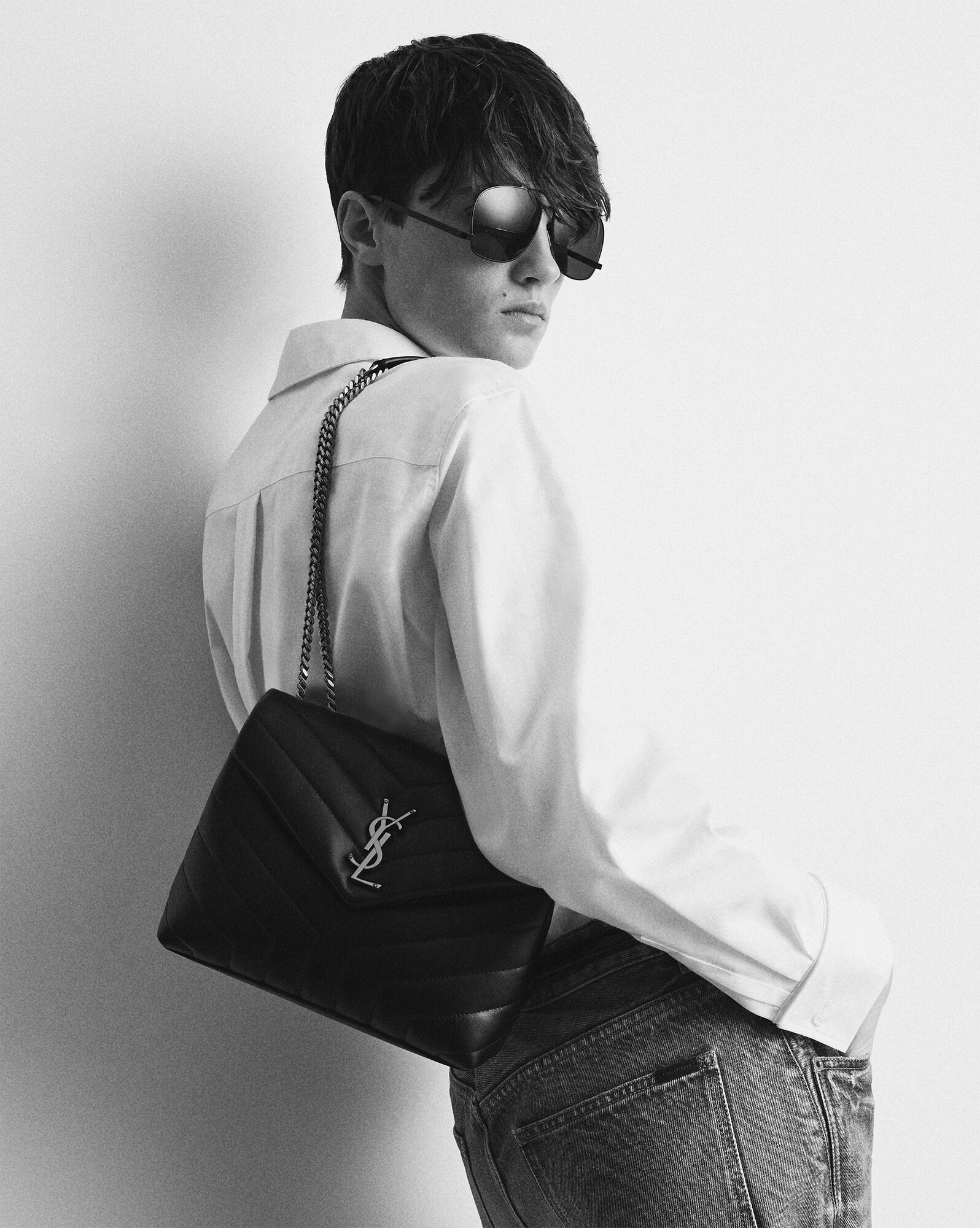 loulou small bag in y-quilted suede | Saint Laurent Inc. (Global)