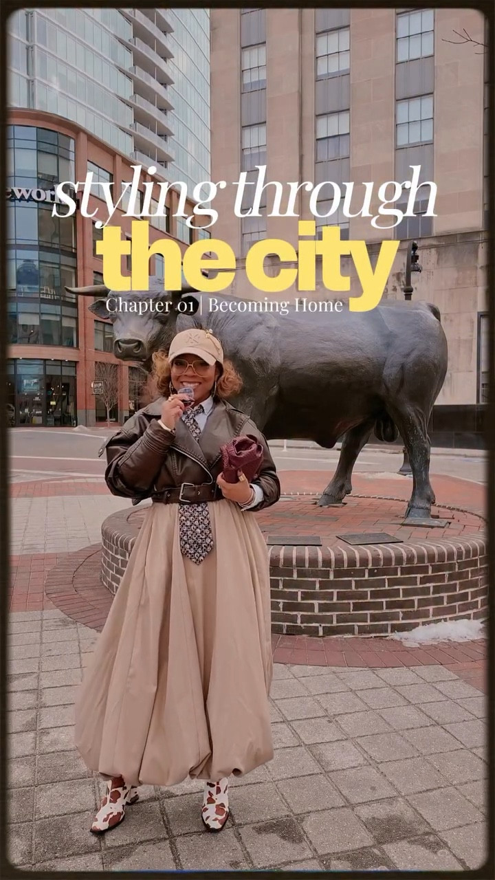 In the last 7 years, I’ve quickly learned that Durham has a way of holding you.
The people. The community you find on every corner. The food. The history. It just all feels like home to me. And as someone who started planting roots here accidentally on purpose, I’m extremely grateful for the people and experiences that have made the Bull City feel like a place I can grow in and with.

Styling Through the City is my love letter to Durham; exploring its rich history and culture while exploring my own personal style along the way. So come walk the city with me! This is just the beginning 🧡🐂

Shoutout to creative friends like @tikastyledit who inspire me to create right where I am.

#durhamnc #bullcity #durhamblackwallstreet