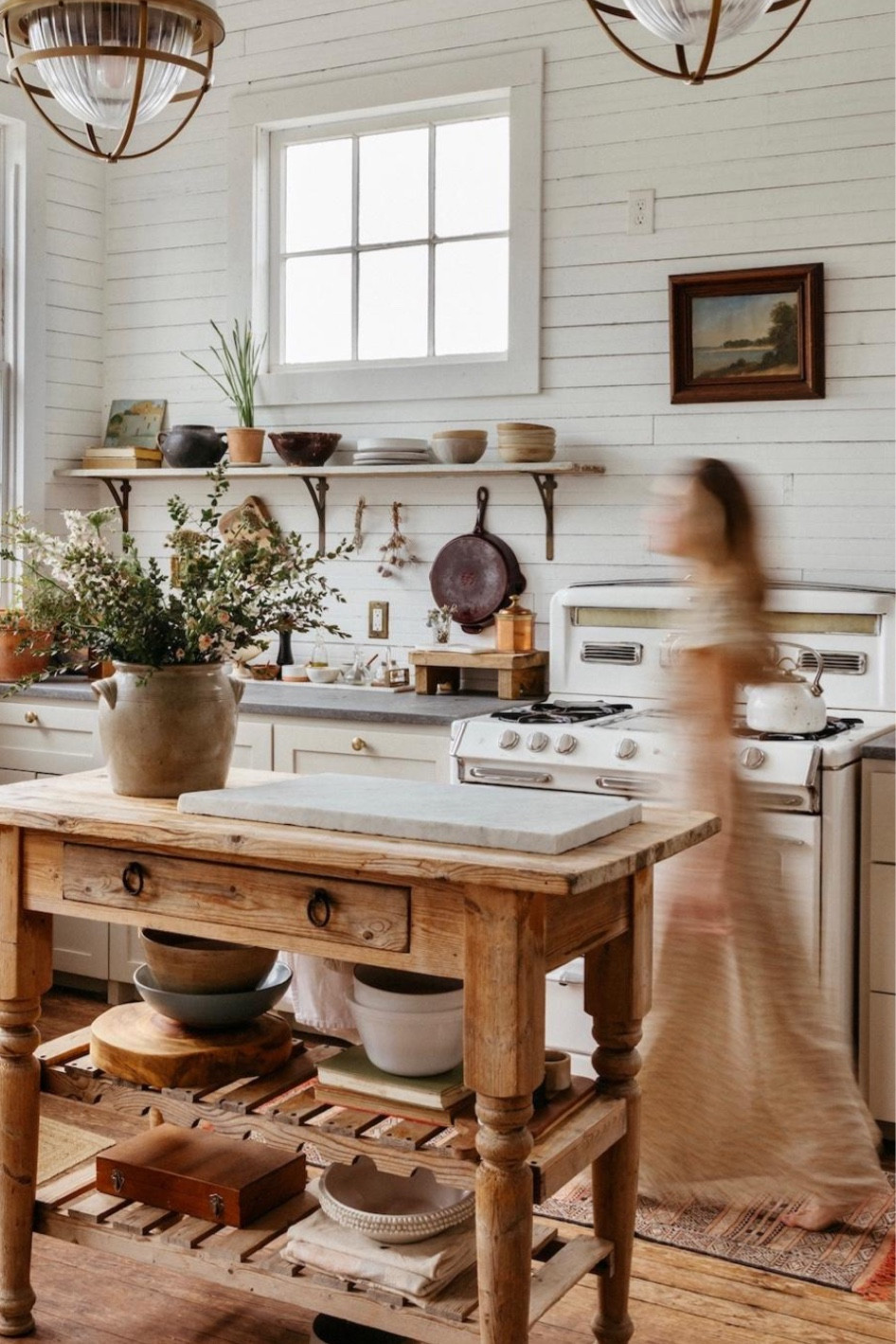 In one of my favorite spaces in my home, the fusion of rustic farmhouse elements and vintage decor creates a welcoming, timeless space. It's a kitchen that tells a story of the past while providing the functionality and comfort needed for modern living. Shop my favorite styling pieces for this space!

#LTKhome

#LTKFamily #LTKSaleAlert #LTKHome