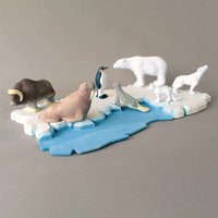 Arctic Animals, Wooden Figurine Toy, Collectible Polar Animals, Waldorf Toys, Gift For Kids | Etsy (US)