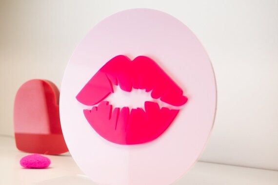 valentines day decor, galentines day decor, red lips, home decor, acrylic sign, valentine shelf s... | Etsy (US)