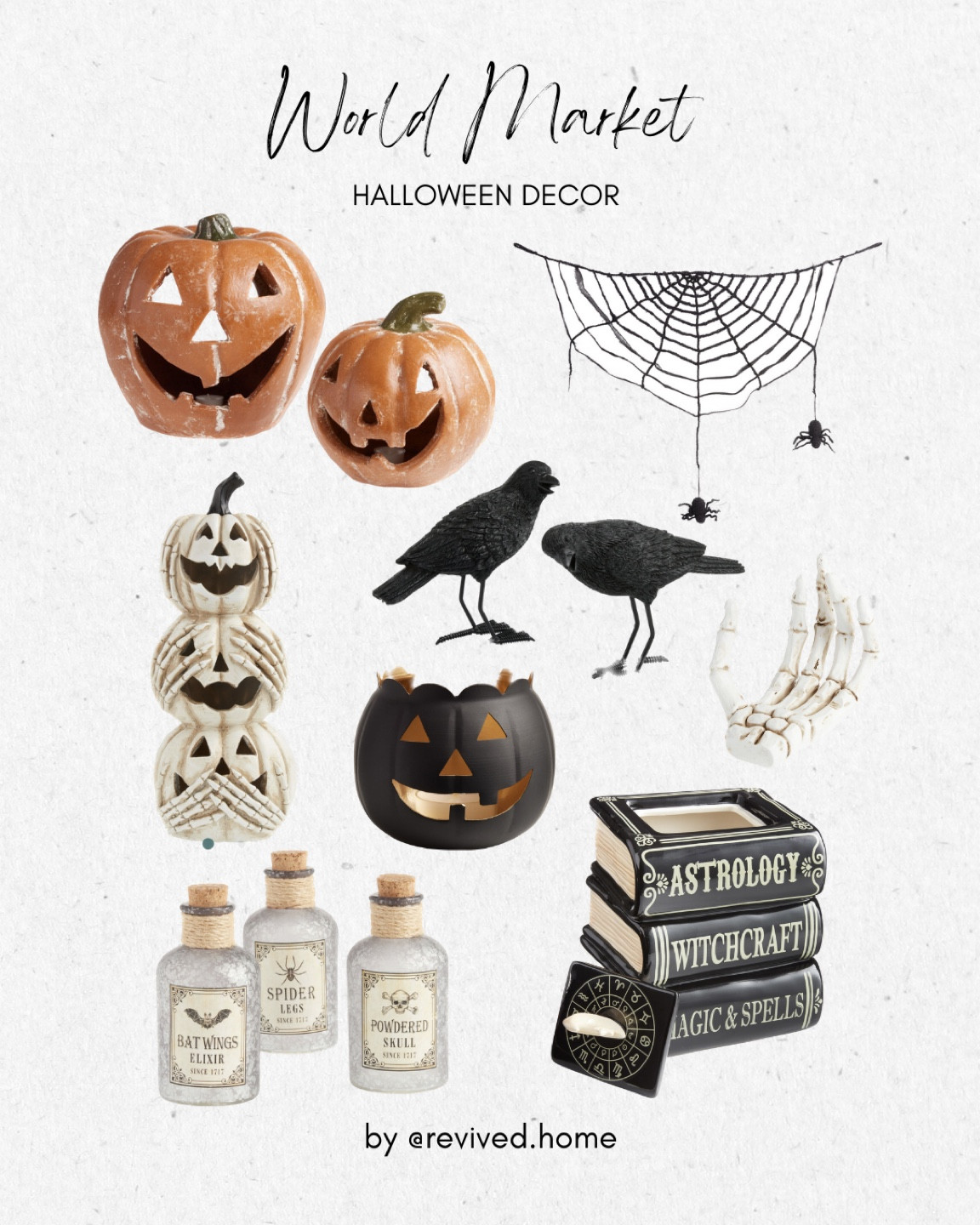 World Market Halloween Decor! 20% off with in store pickup this weekend for Labor Day too 🎃👻

halloween fall autumn spooky seasonal decorations aesthetic cottage vintage finds sale neutral transitional home decor design styling interior ideas inspo

#LTKhome #LTKHalloween #LTKSeasonal