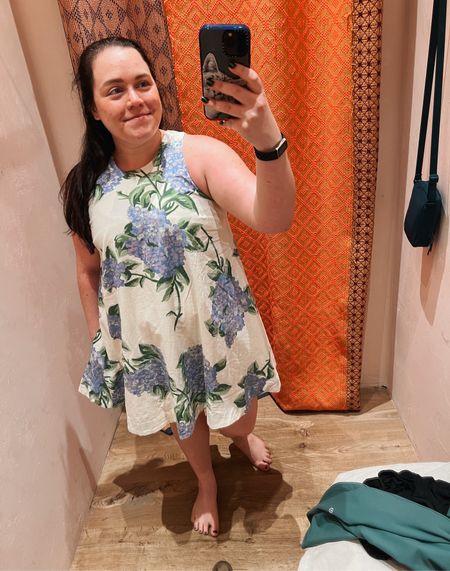 I popped into Free People  fell in love with this dress! It’s so cute and comfy. It’s a true to size mini dress with pockets, but you might want to size up if you have a broader chest! It comes in 4 color motifs!

#LTKmidsize #LTKstyletip #LTKSeasonal