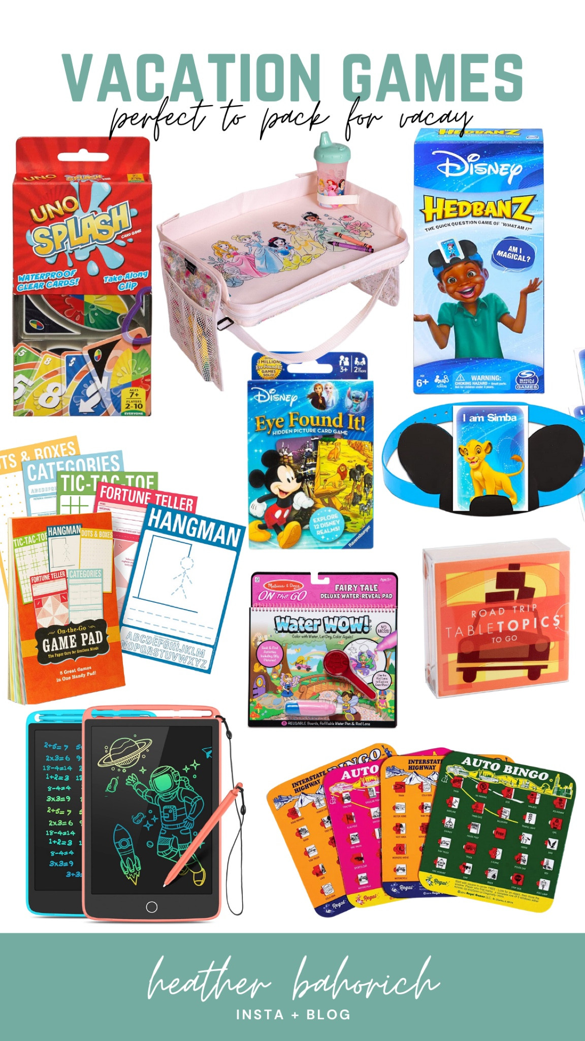 Are you headed on a Disney World vacation soon? We love to pack games to help our family entertained in the car, in the airport, on the plane, and in the hotel room! Some of these are even perfect to be poolside. 

#LTKunder50 #LTKkids #LTKtravel
