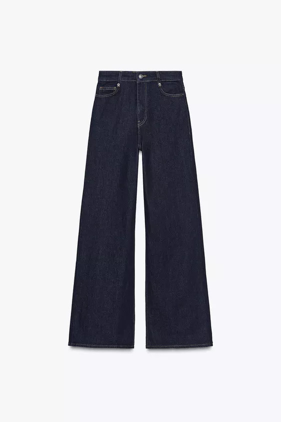 ZW COLLECTION HIGH-WAIST WIDE LEG JEANS | Zara US