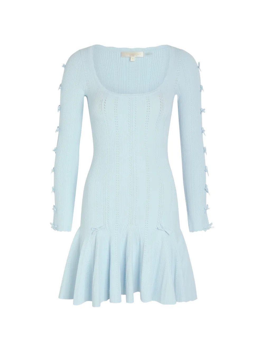 LoveShackFancy Seychelle ribbed mini dress - Blue | Farfetch Global