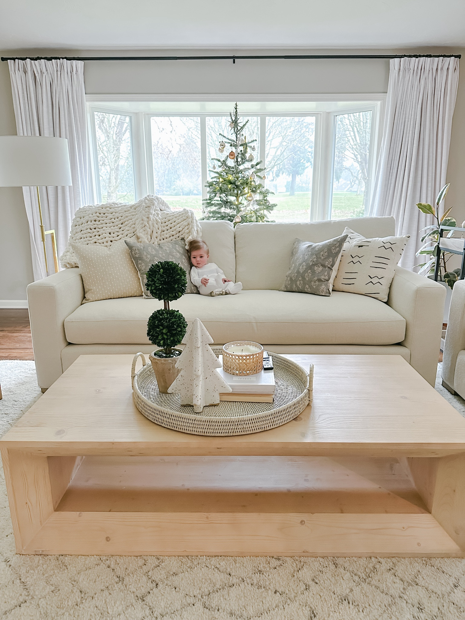 Holiday living room decor 