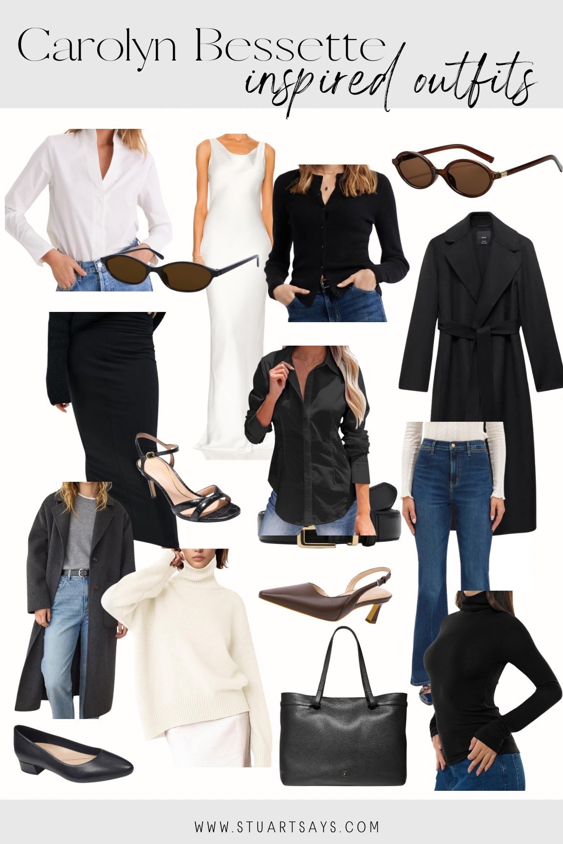 Carolyn Bessette inspired outfit ideas 

#LTKootd