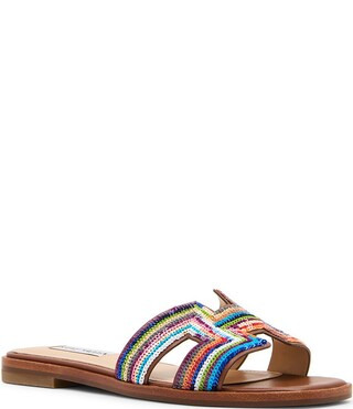 Steve Madden Hadyn Sequin Embellished Flat Slide Sandals - 9 | Dillard's
