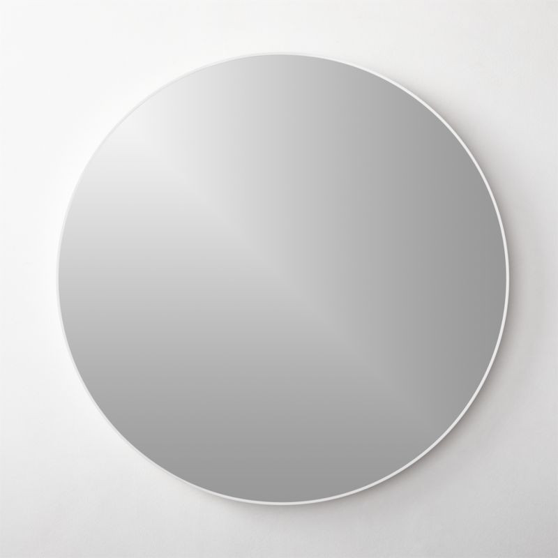 Infinity White Round Wall Mirror 24" + Reviews | CB2 | CB2
