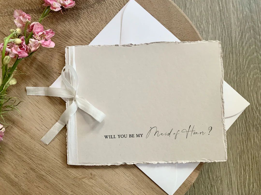 Bridesmaid Proposal-Maid of Honor Proposal- Elegant Proposal Card | Etsy (US)