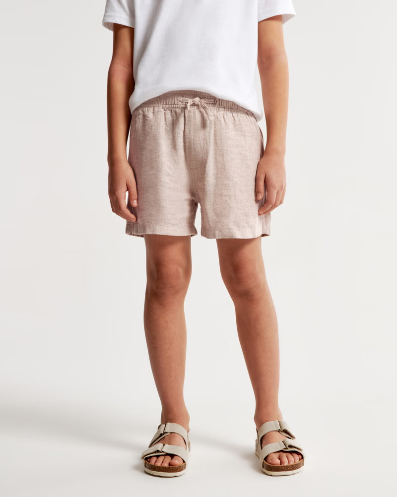 boys linen-blend pull-on shorts | boys bottoms | Abercrombie.com | Abercrombie & Fitch (US)