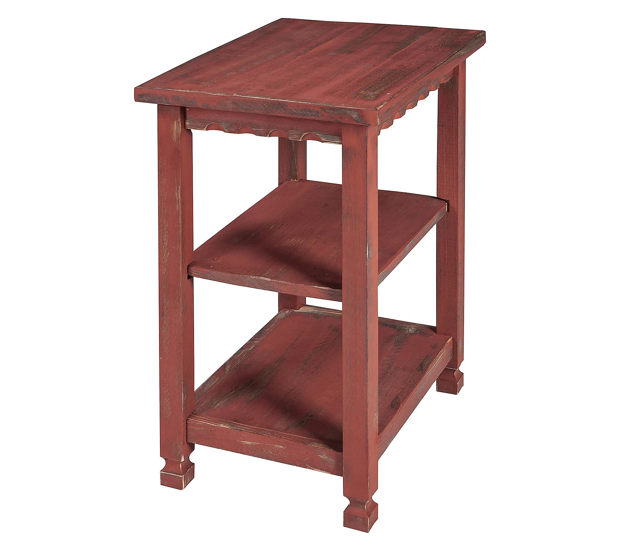 Alaterre Furniture Rustic Cottage End Table wit h 2 Shelves | QVC