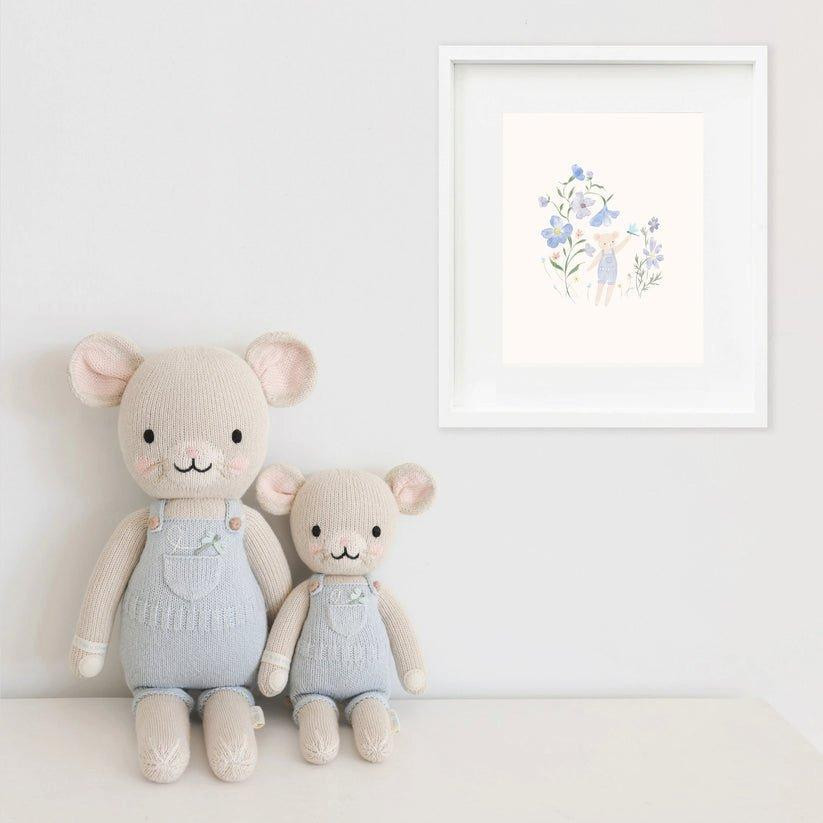 cuddle+kind | Bailey the mouse - Blue / 13IN | Janie and Jack
