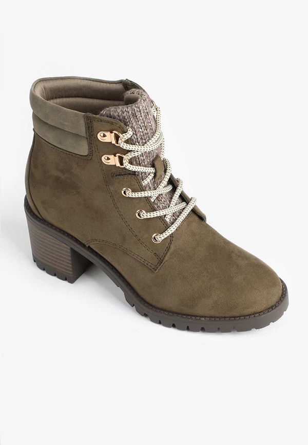SuperCush Brittany Block Heel Hiker Boot | Maurices