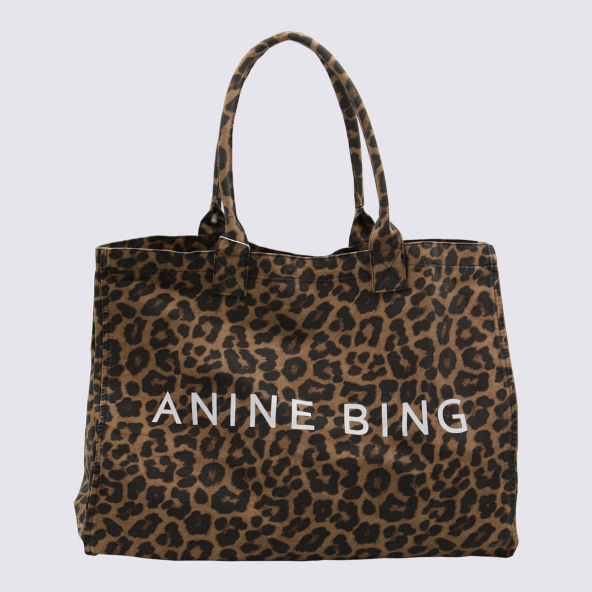 Anine Bing Leopard Cotton Leo Canvas Tote | Italist.com US