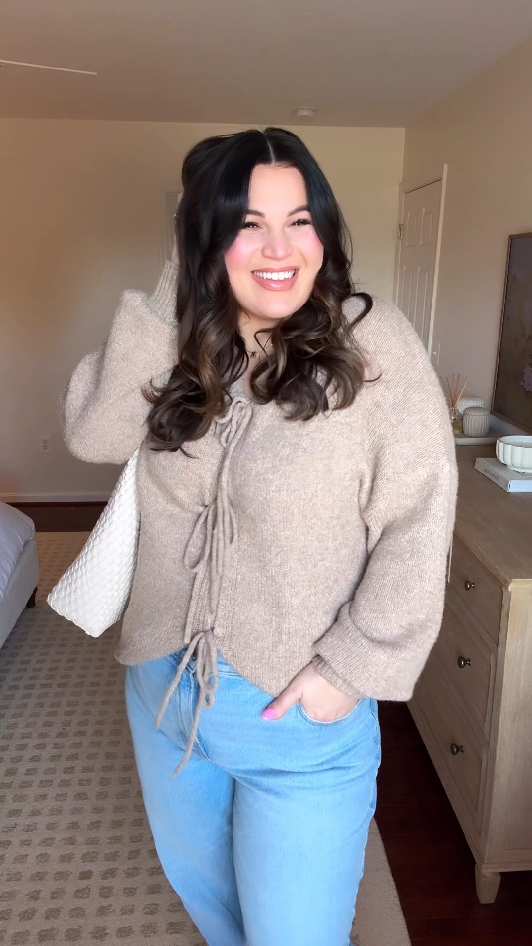 Winter to spring midsize casual outfit for everyday or running errands! Been loving these tie front sweaters all winter but this one isn’t too heavy so it’s a nice option to bring into spring as well 🥰

Sweater - xl
Jeans - 33L
Clogs - 10
Lip color - Blueberry Ice
Bra + panties from Spanx *use code KELLYELIZXSPANX to save 


Amazon, Amazon fashion, amazon outfit, amazon style, Abercrombie jeans, Abercrombie, midsize, midsize style, tall woman style, tall women fashion, tall jeans, long jeans, jeans 

#LTKSeasonal #LTKWatchNow #LTKMidsize