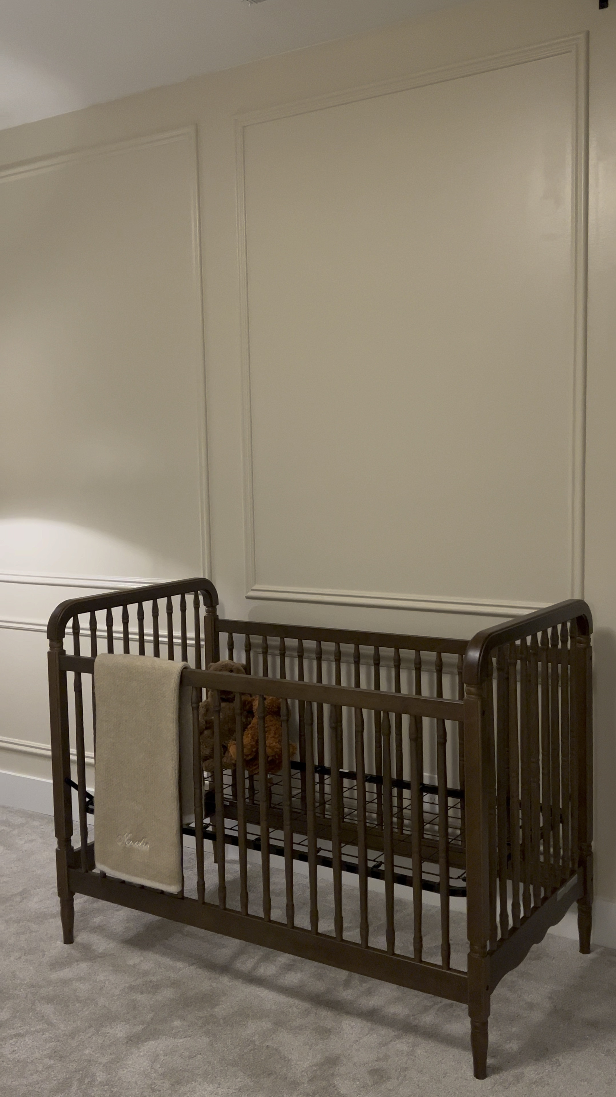 Nursery details! Paint color is “maison blanche” by SW at -25%. Side table is a French antique. #nursery #babyboy #ralphlaurennursery 

#LTKStyleTip #LTKBaby #LTKHome