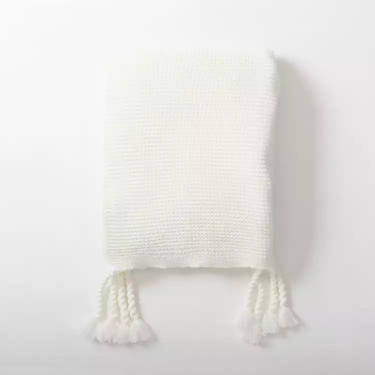 Ivory Spring Knit Throw Blanket | Kirkland's Home